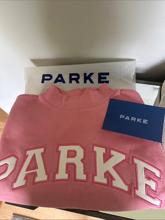 Parke Tops - PARKE💕  *sold out* Conch Summerland Logo Mockneck Sweatshirt S/M